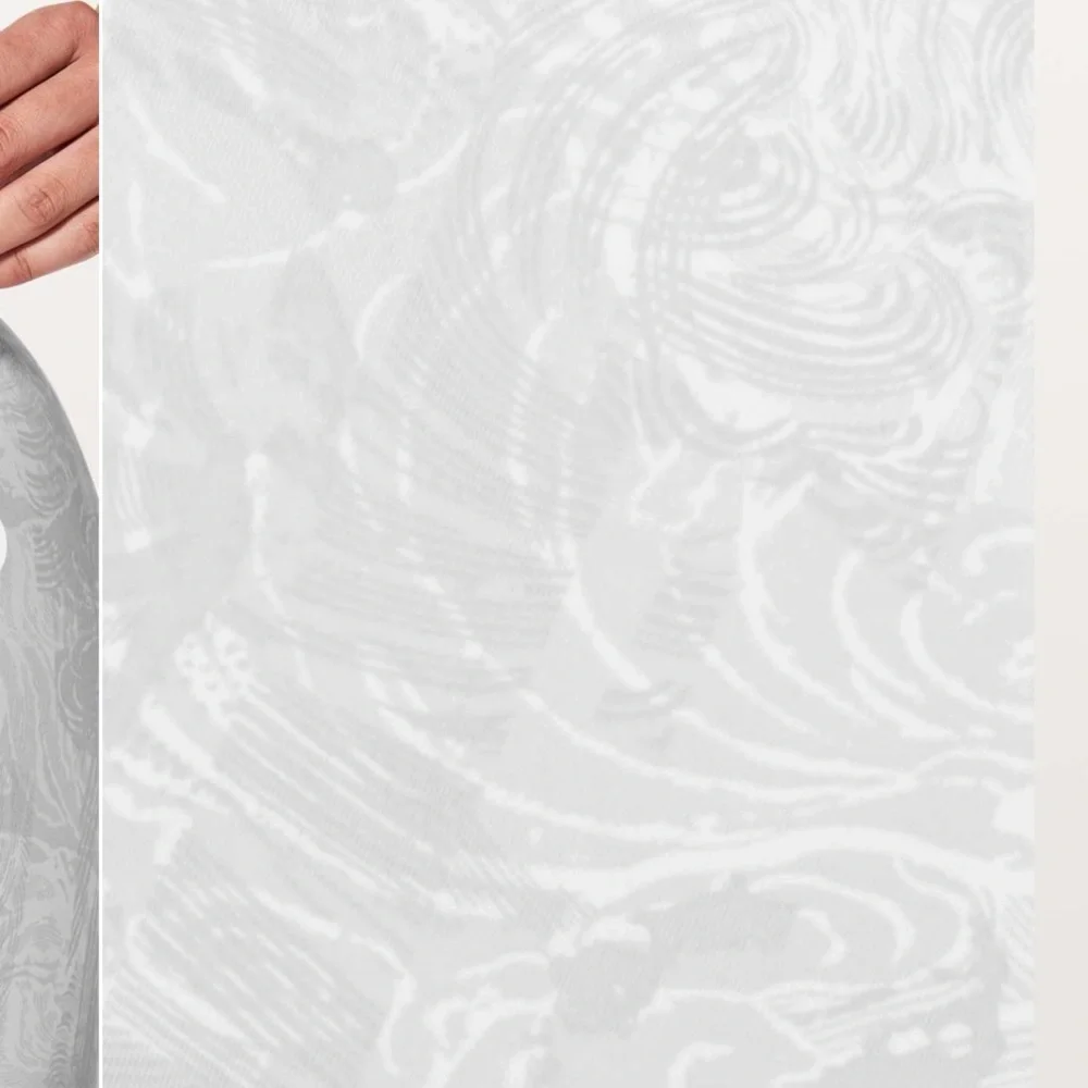 Lululemon White Patterned Fast and Free Crop Leggings - Picture 5 of 13